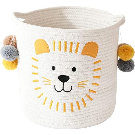 Cestas de almacenamiento para juguetes,cesta de cuerda de algodón,caja de juguetes para perros,cesta de ropa infantil (1/5)