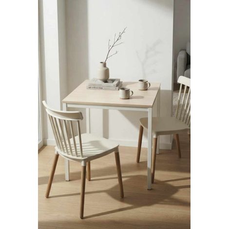 Mesas Comedor - Mesa Cuadrada Dino 65 cm - Madera Natural (1/5)