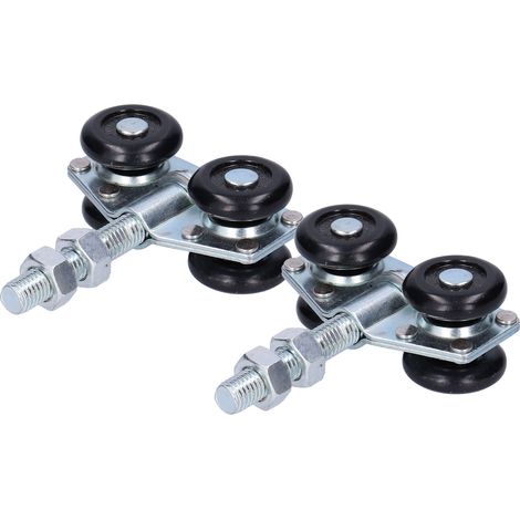 Lot de 2 roues d'essai doubles pour suspension de porte vitrée, diamètre 35 mm (1/5)