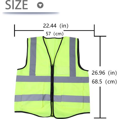 Gilet de sécurité réfléchissant multicolore (vert fluorescent) (1/5)