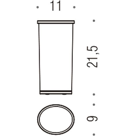 COLOMBO DESIGN Land ricambio contenitore porta scopino per art. b2806 land b2856 cromato codice prod: B28560CR-VAN