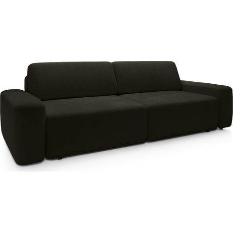 Selsey Baleo - 3-Sitzer Sofa mit Schlaffunktion, Chenille-Bezug, Olivgrün (1/5)