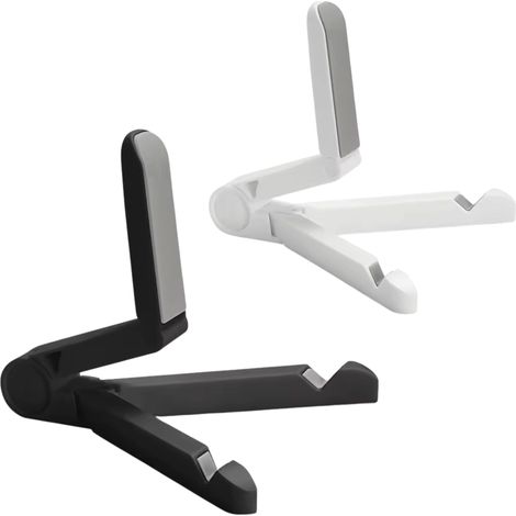 1x Supporto Cellulare Tablet Smartphone Doppio Asse Regolabile Pieghevole