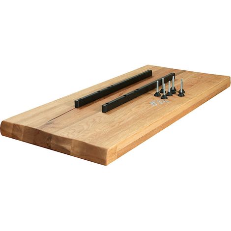 Rallonge pour les tables en chêne huilé bords naturels 300 cm PALERME (50 cm) (1/5)