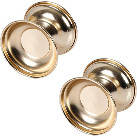 Lot de 2 bougeoirs ronds européens élégants en fer, ensemble de 2 pièces, bougeoir romantique, plateau de base pour la maison