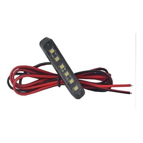 lampe de plaque d'immatriculation étanche avec 6 LED blanches universelle arrière pour moto numéro licence (1/5)