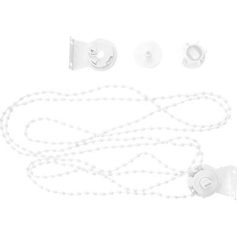 Attache-cordon à chaînette pour store enrouleur, forme en U avec âme métallique, connecteurs pour stores (blanc)-White (1/3)