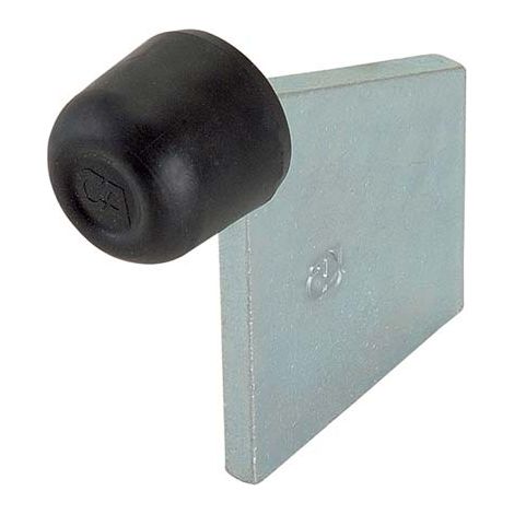 ARRESTO FINE CORSA CANCELLO A SALDARE 381 COMBI - ZINCATO MM 105X110 GOMMA D.MM 35- 2 pezzi