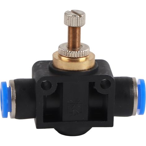 Régulateur de Débit d'Air en T pour Tuyau Pneumatique 8mm - Vanne de Contrôle (1/5)