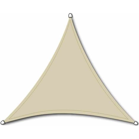 Solino Sonnensegel ecru 180g/m² HDPE, 3-eckig, 3,6x3,6x3,6m (1/5)