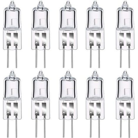 8er-Pack G4-Halogenlampen, warmweiß, 12 V, 20 W, 2800 K, 240 lm, dimmbar, klare Kapsellampe für Puck-Leuchten und Kronleuchter – flimmerfrei (1/5)