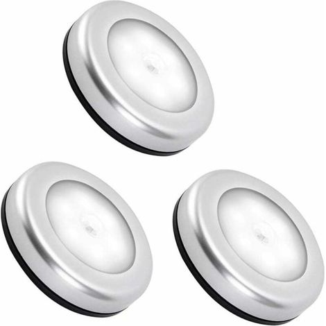 LED Motion Sensor Light Battery Operated for Stairs 3pcs Indoor Motion Detector Night Light LED Lighting Closet Wardrobe Hallway Children's Room Auto ON/OFF 3M Adhesive Cold White (1/5)