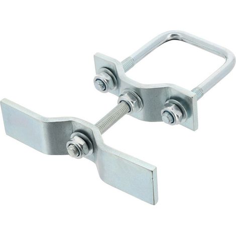 Support Roue De Secours - 1 Pièce - Acier Zingué - Pour Timon 60x60 mm - Entraxe 7 cm - Dimensions 20 x 14,5 x 3,5 cm (1/2)