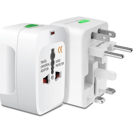 Worldwide Universal Phone Charger, All-in-One Wall Power Adapter with Charging Ports - For USA, EU, UK, AU - Travel (1/5)