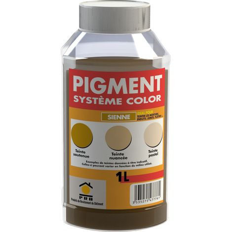 Pigment Concentré 1L Sienne - Coloration Intense et Durable pour Mortier, Enduits, Plâtre, Joints - Usage Intérieur/Extérieur