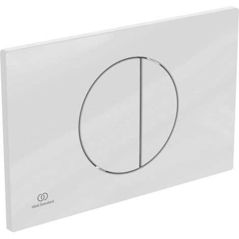 Ideal Standard - OLEAS M5, Piastra di comando meccanica WC, Placca di azionamento per cassette di risciacquo doppio scarico, Bianco