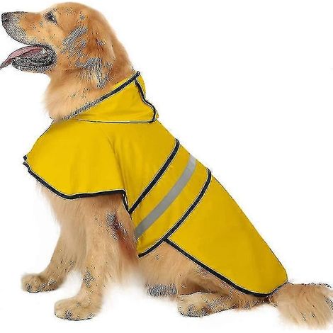 Imperméable réfléchissant et ajustable pour animaux de compagnie, imperméable à capuche pour chien, poncho pour chiens de petite et très grande taille et chiots (1/5)