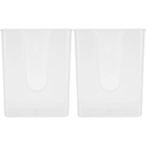 Lot de 2 supports en plastique adaptés aux plantes suspendues transparentes, fixation murale (1/5)