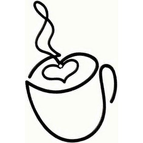 Plaque en métal décorative pour les amateurs de café tasse à café à suspendre au mur pour la maison un café ou un bureau. Cadeau multicolore. (1/4)