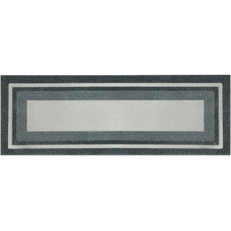 Zerbino Ingresso Antiscivolo Salva Gradino 25x70 Tappeto Gomma Asciugapassi 100% Made In Italy - Grigio