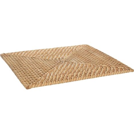 Salvamantel de ratán marrón 32x32x1