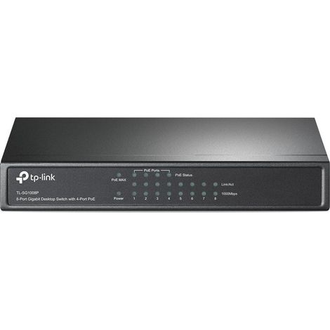 TP-Link TL-SG1008P Gigabit Ethernet (10/100/1000) Power over Ethernet (PoE) Grau