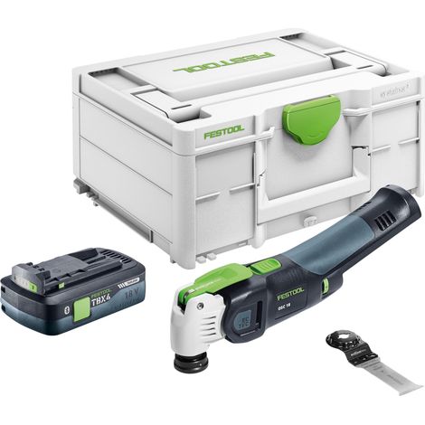 Festool OSC 18 E-Basic Oscillatore a batteria 18 V Starlock Max Brushless + 1x batteria 4,0 Ah + Systainer - senza caricabatterie (1/5)