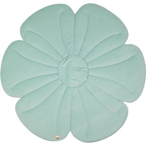 Tapis de sol fleur molletonné bébé enfant bloom house - Vert clair (1/3)