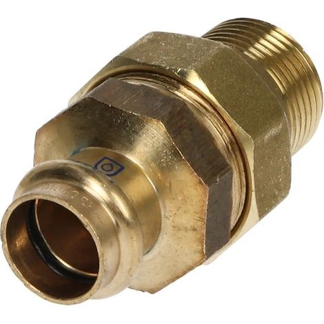 Raccord à sertir laiton rouge raccord à visser 22 mm x 1’’ FM contour V à joint plat