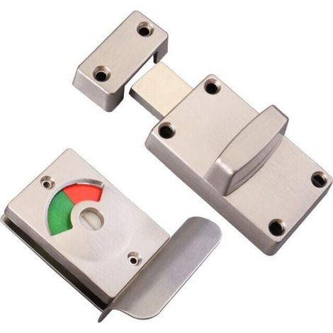 Bathroom Door Lock with Red and Green Indicator, Replacement Parts Indicating Public Toilet Inactive Lock——MUMU (1/4)