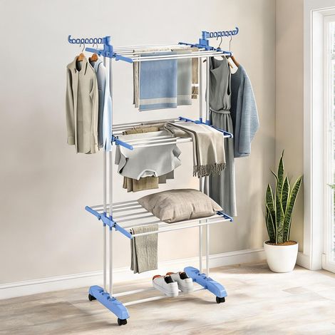 Porte-manteau azul en acero 73 x 64 x 172 cm (1/5)