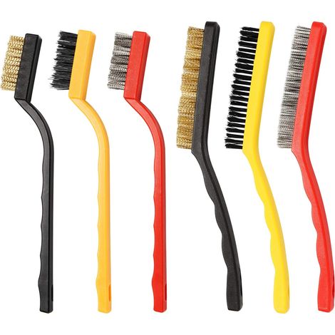 Brosse Métallique - Acier Inoxydable Laiton Nylon - Pour Nettoyage Soudure Rouille - 6 Pièces (1/5)