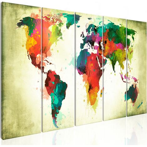 Tableau Imprimé "Unusual World Map" 90 x 225 cm (1/2)