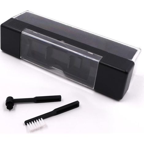Kit de nettoyage de disques vinyles, brosse de nettoyage 3 en 1 en velours antistatique, avec brosse à poussière et brosse pour stylet (1/5)