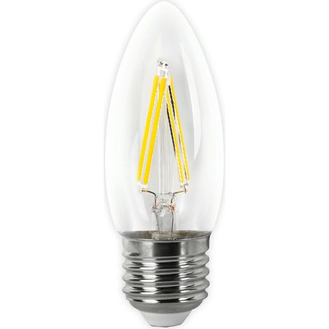 Bombilla LED Filamento Vela Clara E27 4W Fría Matel (1/4)