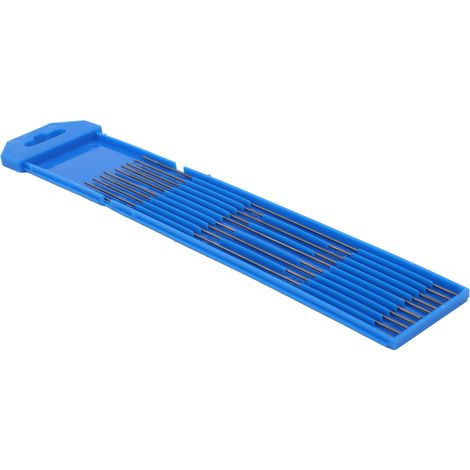 Lot de 10 électrodes en tungstène WC20 pour soudage TIG, fines, couleur grise, pour acier inoxydable. (1/5)