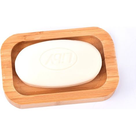 Lot de 2, Boîte à Savon, Bambou Naturel en Bois Porte Savons Boîte pour Salle de Bains Douche Porte-Savons Artisanat, Fixation stable sur carrelage, béton ou cloison (1/2)