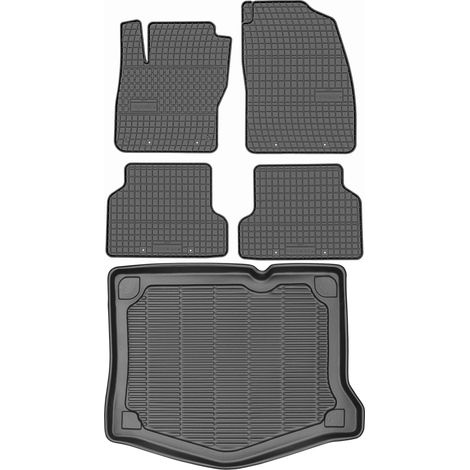 Juego de alfombrillas de goma para coche y alfombrilla para maletero para Ford Focus II Hatchback (2004-2011).
