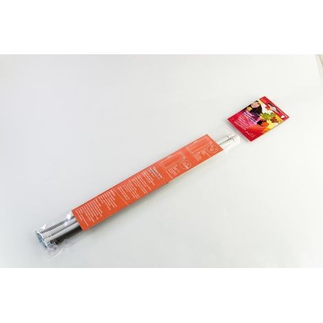 Coppia Bacchette Bastoni per tende tonda bianco da 27 a 40 cm (1/2)