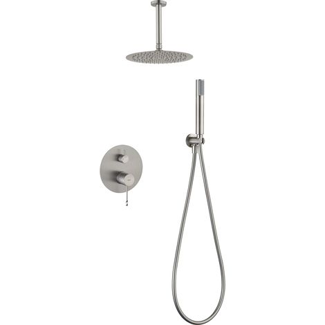 Set doccia incasso monocomando Palau finitura nichel spazzolato [ IMEX® ]