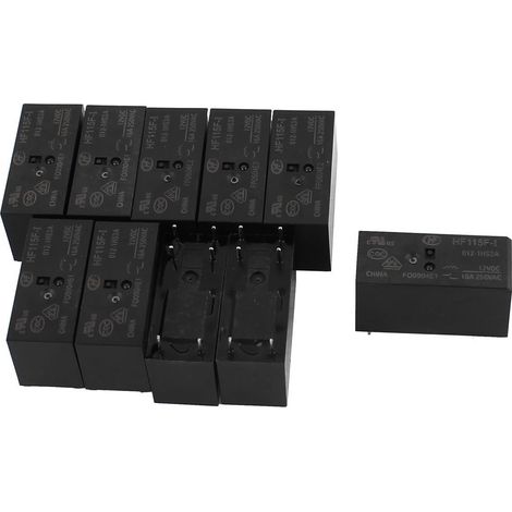 10 pièces 12VDC 250VAC 16A 6 broches SPST KEIN HF115F-I / 012-1HS3A relais de commutation (44ded25fb (1/2)