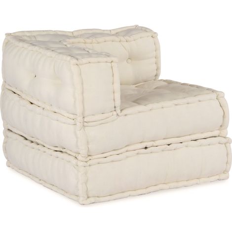 vidaXL  Modular Sofa Unit  2 pcs Cream 140 x 70 x 56 cm Fabric