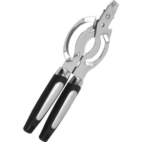 Baluue Ouvre Bocal Multifonction en Acier Inoxydable Noir Ouvre (1/5)