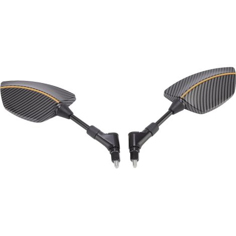 Rétroviseurs Moto Universels Or 360° Rotation Verre Convexe pour Scooter ATV Base 8mm Lot de 2 (1/5)