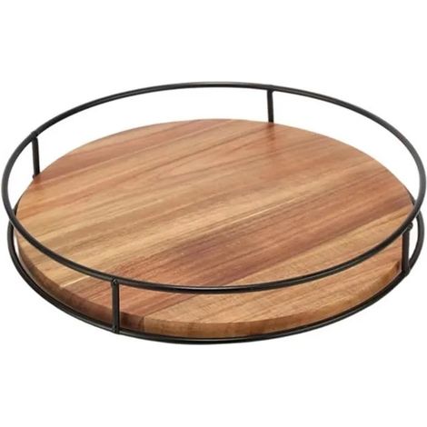 Étagère de rangement pivotante en bois, porte-épices pour la cuisine, organisateur de cosmétiques pour la salle de bain (1/5)