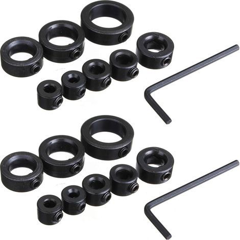 16PCS 3-16mm Butées de Profondeur Pour Foret 2 Set Reglable Collier Depth Stop Bit Positionneur de Bague Locator (1/5)