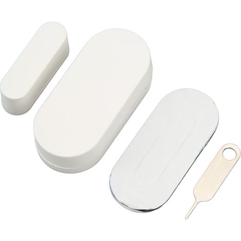 Capteur magnétique de porte sans fil, détecteur d'alarme intelligent pour fenêtre avec pile bouton et montage autocollant (1/5)