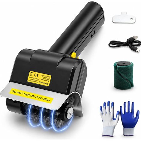 LED-Licht, 100+ Min. Laufzeit, Edelstahlborsten, 2 Pads, Handschuhe, Schraubenschlüssel, für Outdoor-Grills (1/5)