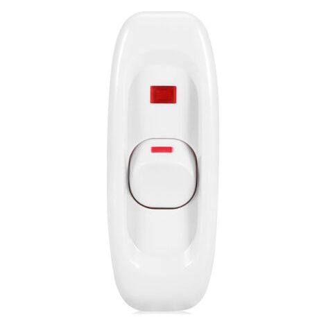 QORVA-AC 250 V 10A en ligne marche/arrêt lampe de bureau cordon câble interrupteur avec indicateur LED blanc