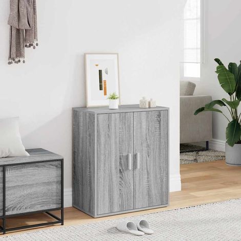 Schuhschrank Grau Sonoma 60x35x70 cm Holzwerkstoff